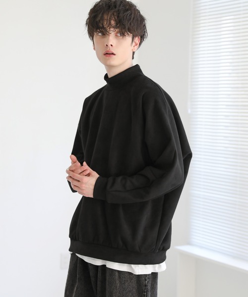 ドルマンスリーブポンチモックネックプルオーバー（Tシャツ/カットソー