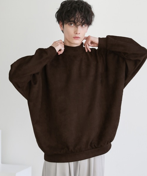 ドルマンスリーブポンチモックネックプルオーバー（Tシャツ/カットソー