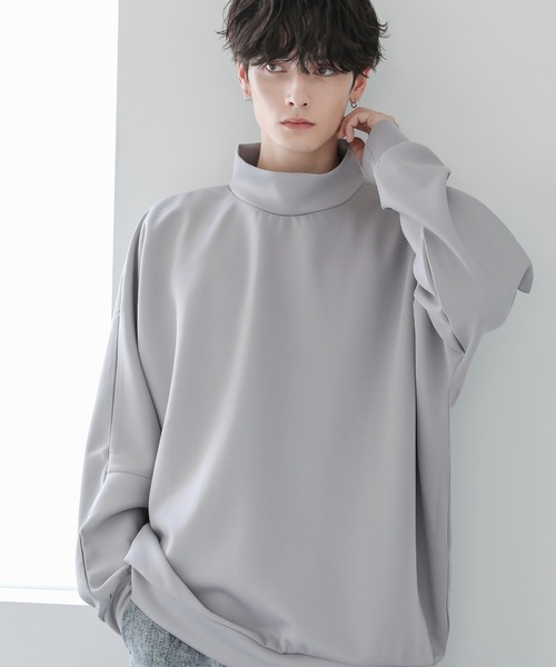 ASTRONOMY（アストロノミー）の「ドルマンスリーブポンチモックネックプルオーバー（Tシャツ/カットソー・メンズ・グリーン/ブラック/グレー/チャコール/ワイン/ホワイト/ブラウン系/グレー系/グレー系1/ブラック系/ホワイト系/グレイッシュブルー/グレイッシュベージュ/ネイビー/オフホワイト・M/S/XL/L）」の20枚目の写真