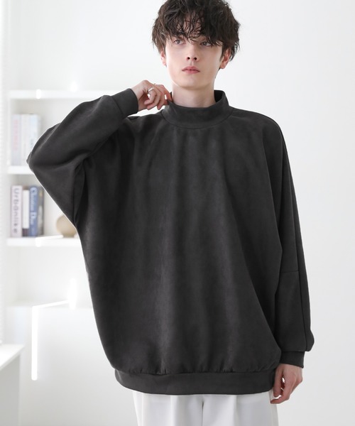 ドルマンスリーブポンチモックネックプルオーバー（Tシャツ/カットソー