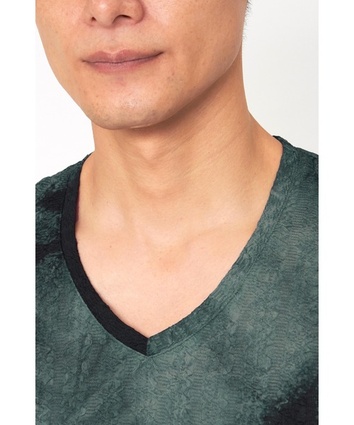 TORNADO MART半袖5枚セット ZERO by TORNADO MART∴ランダムタックストライプ7分袖シャツ