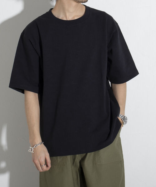 GLOSTER(グロスター)の「【GLOSTER/グロスター】ヘビーウェイトスラブTシャツ ビッグシルエット/マックスウェイト(Tシャツ/カットソー・メンズ・ブラック/ホワイト/オレンジ・S/M/L)」の21枚目の写真