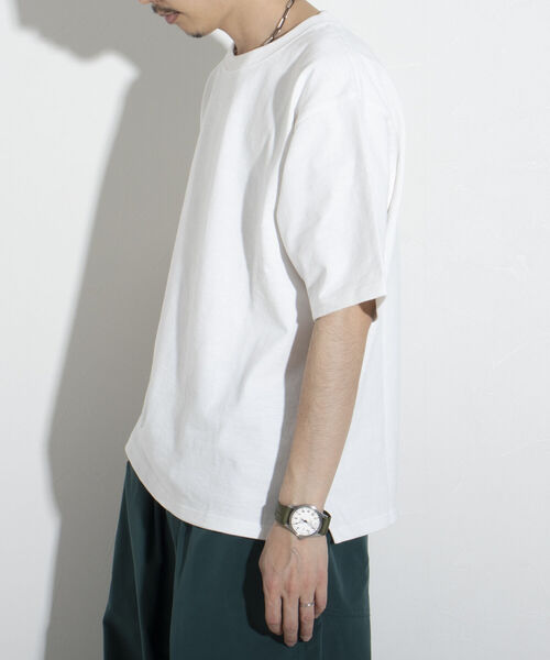 GLOSTER(グロスター)の「【GLOSTER/グロスター】ヘビーウェイトスラブTシャツ ビッグシルエット/マックスウェイト(Tシャツ/カットソー・メンズ・ブラック/ホワイト/オレンジ・S/M/L)」の19枚目の写真