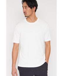 HIGH STREET∴ケーブル柄クルーネック半袖Tシャツ