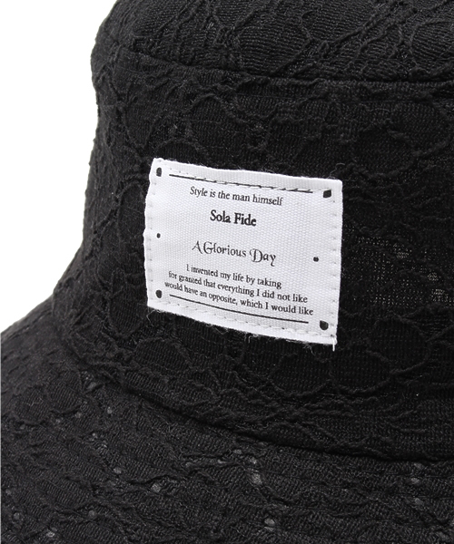 WEGO（ウィゴー）の「WEGO/レースバケットハット（ハット・レディース・ホワイト/ブラック・FREE）」の6枚目の写真