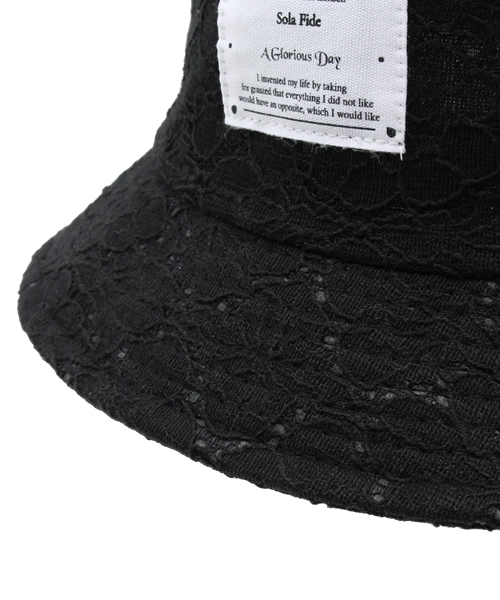 WEGO（ウィゴー）の「WEGO/レースバケットハット（ハット・レディース・ホワイト/ブラック・FREE）」の7枚目の写真