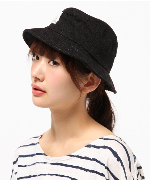 WEGO（ウィゴー）の「WEGO/レースバケットハット（ハット・レディース・ホワイト/ブラック・FREE）」の3枚目の写真