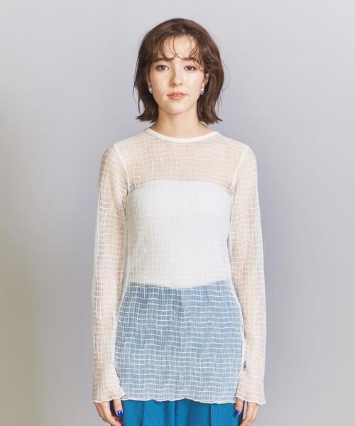PROVOKE (プロヴォーク)の「<provoke>チュールブラウス -2WAY/ウォッシャブル-(シャツ/ブラウス・レディース・ブラック/ホワイト・FREE)」の3枚目の写真