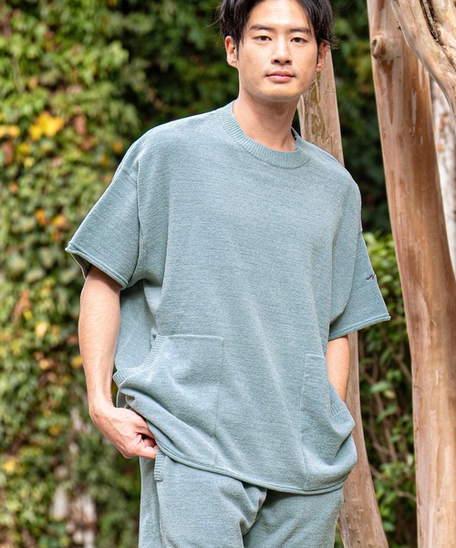 CALL&RESPONSE(コールアンドレスポンス)の「mt8236-TOGARU-半袖ルームウェアプルオーバー(Tシャツ/カットソー・メンズ・ブルー/ブラック・2/4)」の1枚目の写真