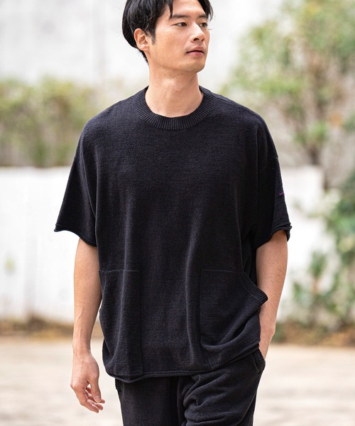 CALL&RESPONSE(コールアンドレスポンス)の「mt8236-TOGARU-半袖ルームウェアプルオーバー(Tシャツ/カットソー・メンズ・ブルー/ブラック・2/4)」の2枚目の写真