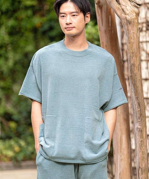 CALL&RESPONSE(コールアンドレスポンス)の「mt8236-TOGARU-半袖ルームウェアプルオーバー(Tシャツ/カットソー・メンズ・ブルー/ブラック・2/4)」の4枚目の写真