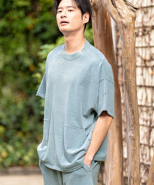 CALL&RESPONSE(コールアンドレスポンス)の「mt8236-TOGARU-半袖ルームウェアプルオーバー(Tシャツ/カットソー・メンズ・ブルー/ブラック・2/4)」の5枚目の写真