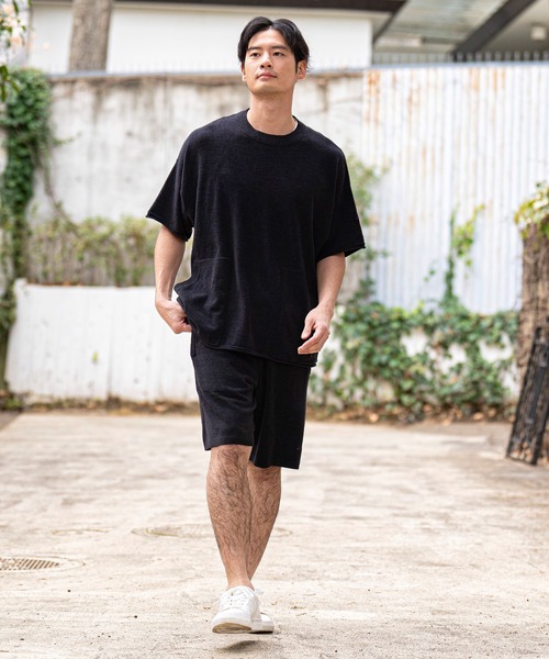 CALL&RESPONSE(コールアンドレスポンス)の「mt8236-TOGARU-半袖ルームウェアプルオーバー(Tシャツ/カットソー・メンズ・ブルー/ブラック・2/4)」の11枚目の写真