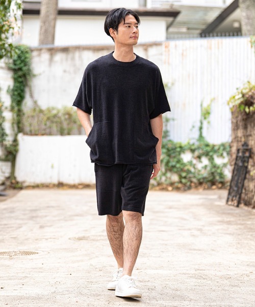 CALL&RESPONSE(コールアンドレスポンス)の「mt8236-TOGARU-半袖ルームウェアプルオーバー(Tシャツ/カットソー・メンズ・ブルー/ブラック・2/4)」の12枚目の写真