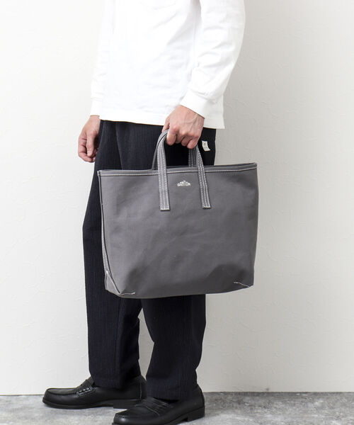 DANTON（ダントン）の「【DANTON/ダントン】CANVAS TOTE BAG M DT-H0051 LCS トートバッグ（トートバッグ・メンズ・マスタード/インディゴブルー/レッド/ブラック/グレー/ベージュ・FREE）」の3枚目の写真