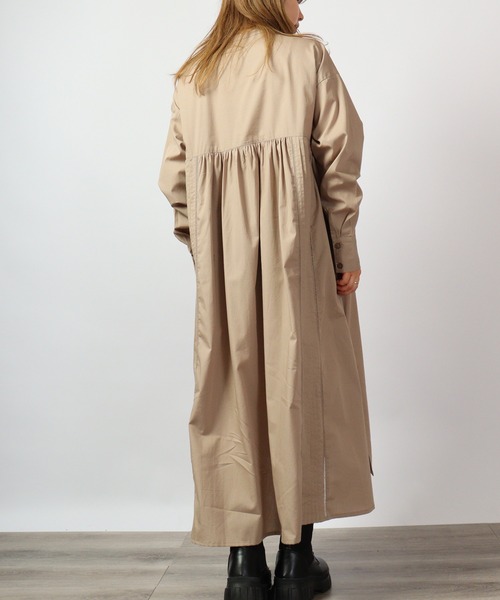 spiritoso(スピリトーゾ)の「spiritoso キャンブリックレースワンピース 長袖(シャツワンピース・レディース・ブラック/ホワイト/グレイッシュベージュ・M)」の7枚目の写真