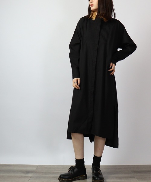 spiritoso(スピリトーゾ)の「spiritoso キャンブリックレースワンピース 長袖(シャツワンピース・レディース・ブラック/ホワイト/グレイッシュベージュ・M)」の12枚目の写真