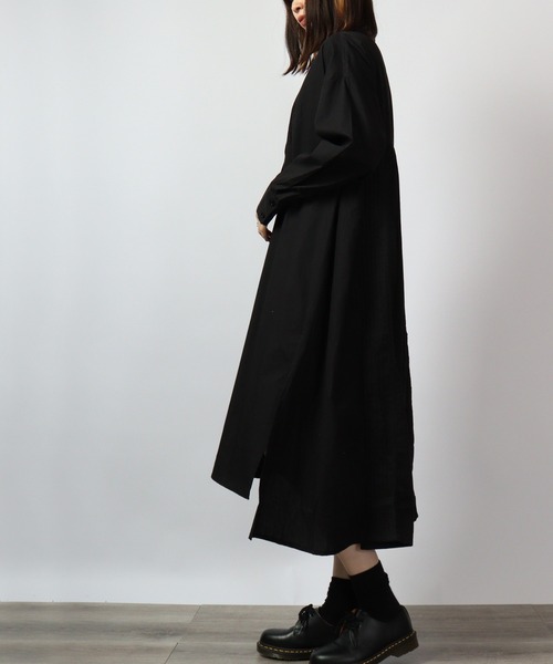 spiritoso(スピリトーゾ)の「spiritoso キャンブリックレースワンピース 長袖(シャツワンピース・レディース・ブラック/ホワイト/グレイッシュベージュ・M)」の11枚目の写真