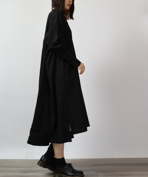 spiritoso(スピリトーゾ)の「spiritoso キャンブリックレースワンピース 長袖(シャツワンピース・レディース・ブラック/ホワイト/グレイッシュベージュ・M)」の10枚目の写真