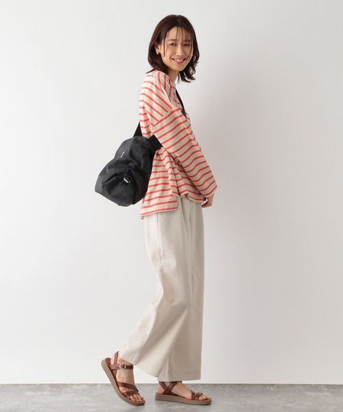 GLOBAL WORK(グローバルワーク)の「ボートネックボーダーT/176630(Tシャツ/カットソー・レディース・ホワイト×ブラック/ブラウン系その他/ベージュ系その他・MEDIUM/LARGE)」の11枚目の写真