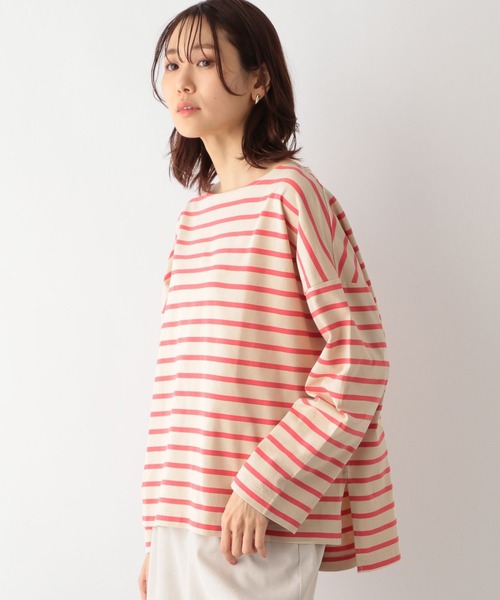 GLOBAL WORK(グローバルワーク)の「ボートネックボーダーT/176630(Tシャツ/カットソー・レディース・ホワイト×ブラック/ブラウン系その他/ベージュ系その他・MEDIUM/LARGE)」の15枚目の写真