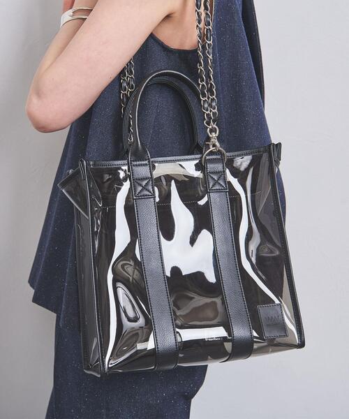 WACCOWACCO（ワッコワッコ）の「【別注】＜WACCOWACCO＞PVC バッグ -united LOVE project 2023（ショルダーバッグ・レディース・ブラック/ライトブルー・FREE）」の2枚目の写真