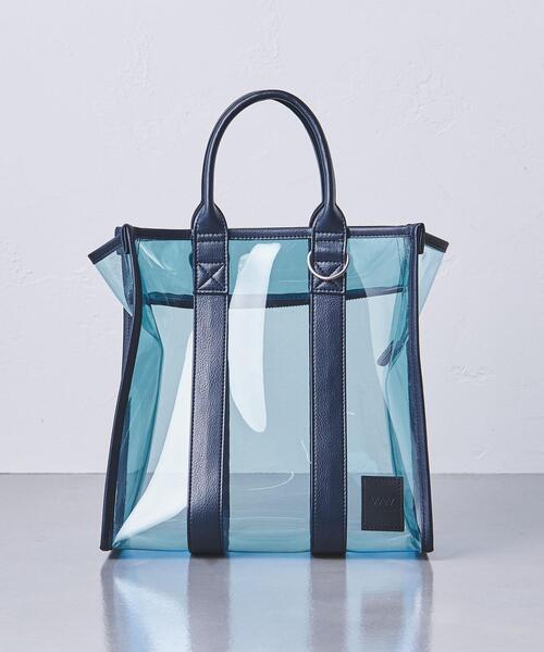 WACCOWACCO（ワッコワッコ）の「【別注】＜WACCOWACCO＞PVC バッグ -united LOVE project 2023（ショルダーバッグ・レディース・ブラック/ライトブルー・FREE）」の3枚目の写真