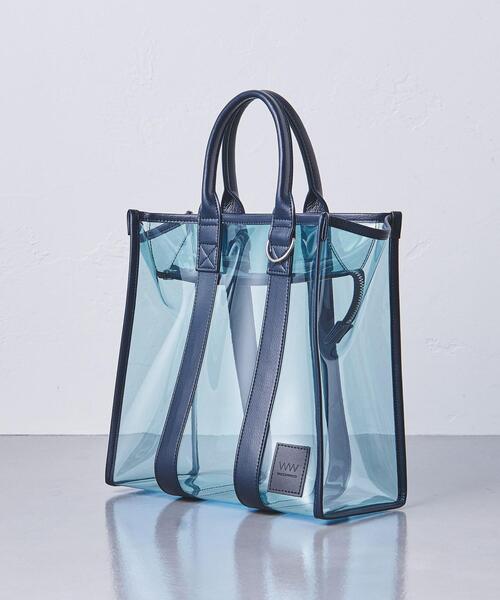 WACCOWACCO（ワッコワッコ）の「【別注】＜WACCOWACCO＞PVC バッグ -united LOVE project 2023（ショルダーバッグ・レディース・ブラック/ライトブルー・FREE）」の6枚目の写真