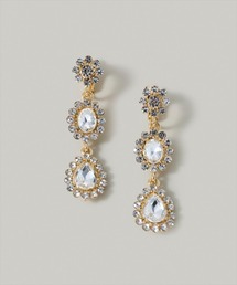 Jolie Toujours（ジョリトゥジュール）の「3連フラワービジューイヤリング（イヤリング）」