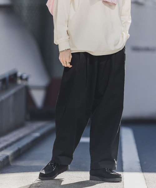 RAGEBLUE(レイジブルー)の「タックバルーンワイドチノパンツ(チノパンツ・メンズ・ブラック/ベージュ/ホワイト・LARGE/MEDIUM/SMALL)」の5枚目の写真
