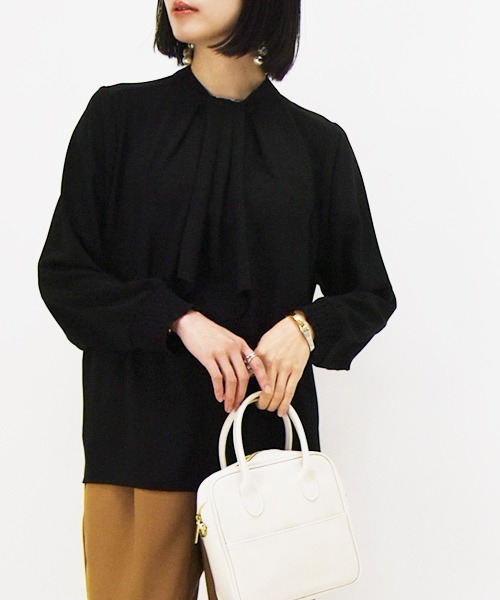 and it_（アンドイット）の「2wayボウタイブラウス（シャツ/ブラウス・レディース・ミント/オフホワイト/ブラック・LL/M/L）」の19枚目の写真