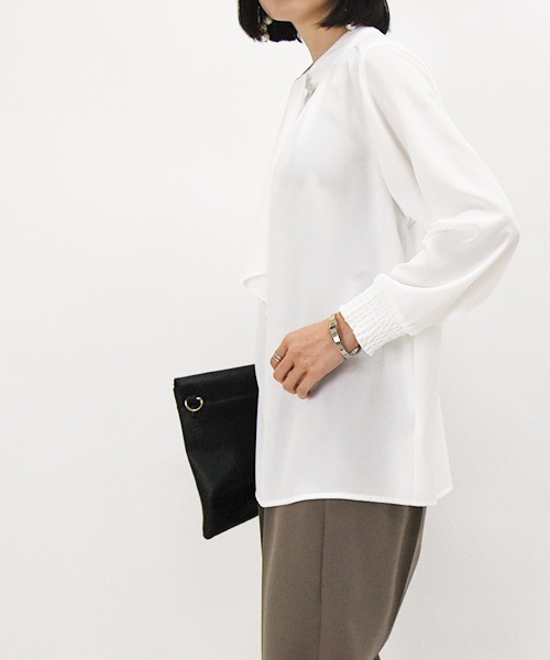 and it_（アンドイット）の「2wayボウタイブラウス（シャツ/ブラウス・レディース・ミント/オフホワイト/ブラック・LL/M/L）」の22枚目の写真