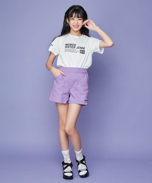 SISTER JENNI（SISTER JENNI）の「袖あきフラッグチェックTシャツ（Tシャツ/カットソー・キッズ・サックスブルー/オフホワイト/イエロー・140cm/150cm/130cm/160cm）」の7枚目の写真