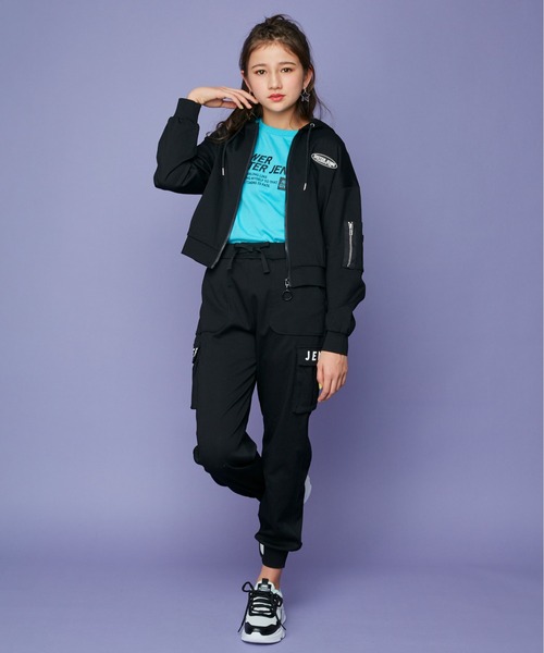 SISTER JENNI（SISTER JENNI）の「袖あきフラッグチェックTシャツ（Tシャツ/カットソー・キッズ・サックスブルー/オフホワイト/イエロー・140cm/150cm/130cm/160cm）」の9枚目の写真