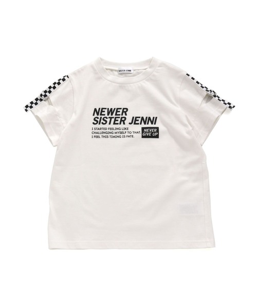 SISTER JENNI（SISTER JENNI）の「袖あきフラッグチェックTシャツ（Tシャツ/カットソー・キッズ・サックスブルー/オフホワイト/イエロー・140cm/150cm/130cm/160cm）」の13枚目の写真