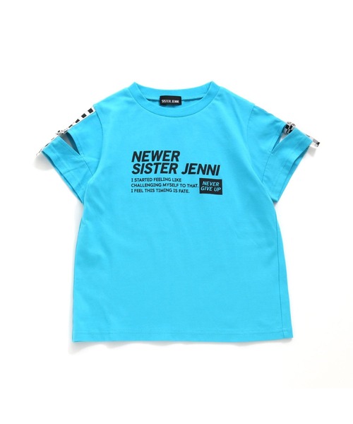 SISTER JENNI（SISTER JENNI）の「袖あきフラッグチェックTシャツ（Tシャツ/カットソー・キッズ・サックスブルー/オフホワイト/イエロー・140cm/150cm/130cm/160cm）」の15枚目の写真