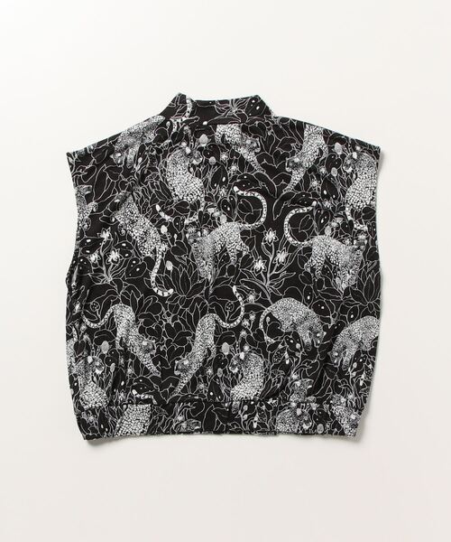 G.V.G.V.(ジーヴィージーヴィー)の「LEOPARD PRINT FRENCH SLV TOP(Tシャツ/カットソー・レディース・オフホワイト/ブラック・ONE SIZE)」の3枚目の写真
