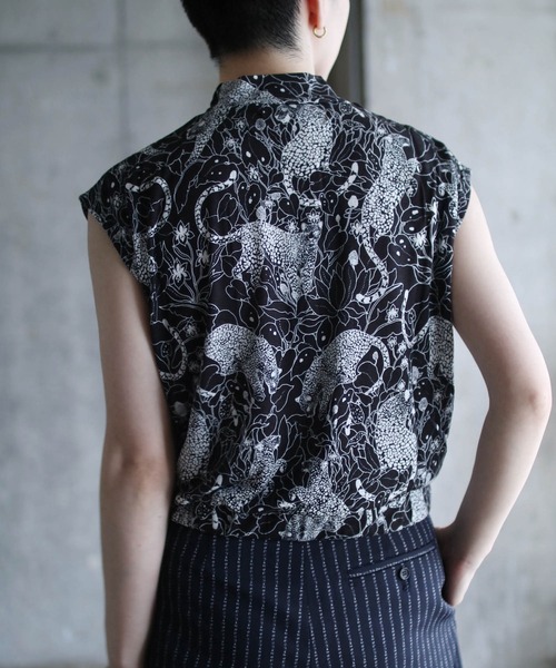 G.V.G.V.(ジーヴィージーヴィー)の「LEOPARD PRINT FRENCH SLV TOP(Tシャツ/カットソー・レディース・オフホワイト/ブラック・ONE SIZE)」の5枚目の写真
