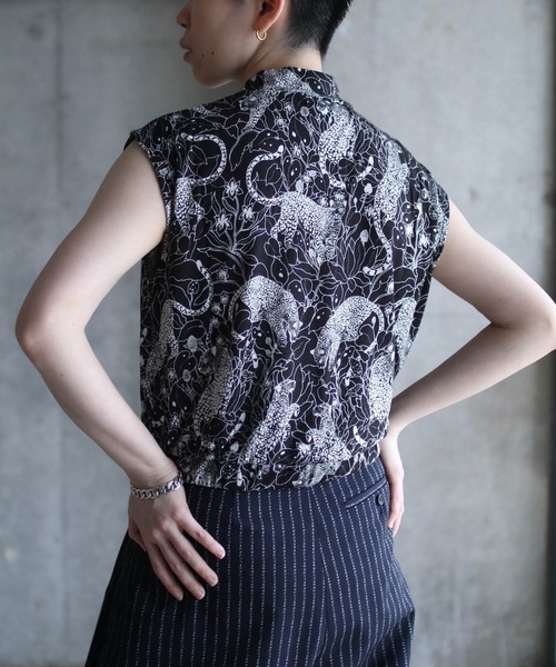 G.V.G.V.(ジーヴィージーヴィー)の「LEOPARD PRINT FRENCH SLV TOP(Tシャツ/カットソー・レディース・オフホワイト/ブラック・ONE SIZE)」の6枚目の写真