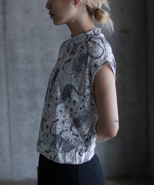 G.V.G.V.(ジーヴィージーヴィー)の「LEOPARD PRINT FRENCH SLV TOP(Tシャツ/カットソー・レディース・オフホワイト/ブラック・ONE SIZE)」の9枚目の写真