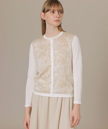 MACKINTOSH LONDON | 【BIBURY FLOWER 001】ドローイングシャドーバイブリーコンビカーディガン(カーディガン/ボレロ)