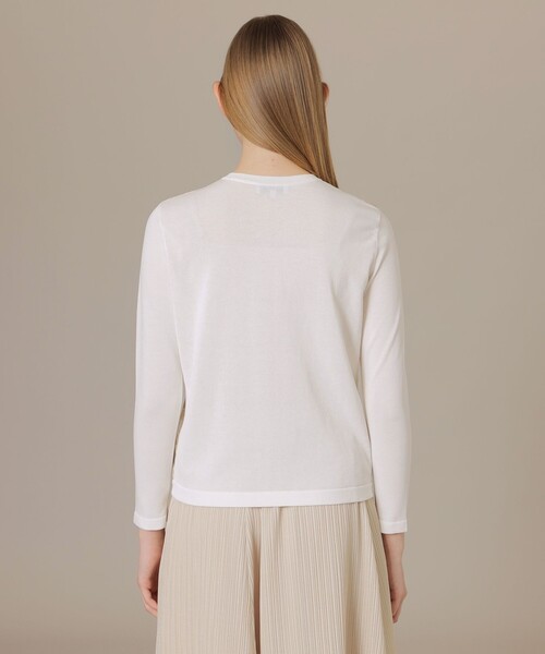 MACKINTOSH LONDON(マッキントッシュ ロンドン)の「【BIBURY FLOWER 001】ドローイングシャドーバイブリーコンビカーディガン(カーディガン/ボレロ・レディース・オフホワイト/ブルー系その他4/ネイビー・40/38)」の9枚目の写真