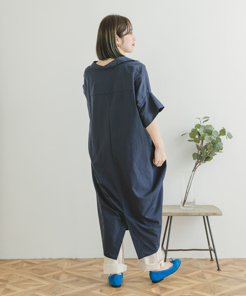 ITEMS URBANRESEARCH（アイテムズ アーバンリサーチ）の「ドルマンシャツワンピース（シャツワンピース・レディース・オフホワイト/マスタード/カーキ/ネイビー・FREE）」の18枚目の写真