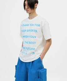 【ESC STUDIO/イーエスシースタジオ】thank you t-shirt/ Tシャツ 半袖T グラフィックT レタリングT