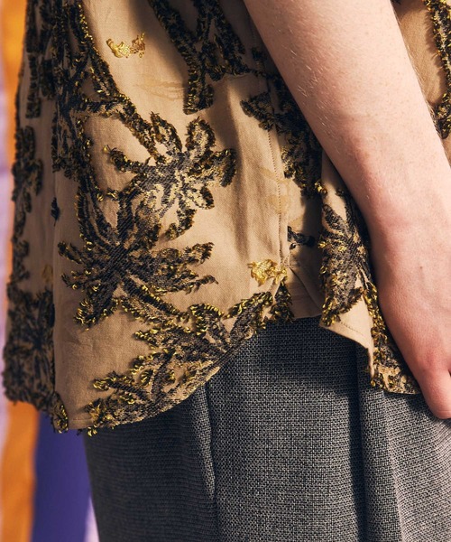 MAISON SPECIAL(メゾンスペシャル)の「《ユニセックスアイテム》アロハカットジャガードプライムオーバーショートスリーブシャツ【MAISON SPECIAL/メゾンスペシャル】■セットアップ対応■(シャツ/ブラウス・メンズ・ベージュ/ブラック/ブルー・0/1/2)」の17枚目の写真