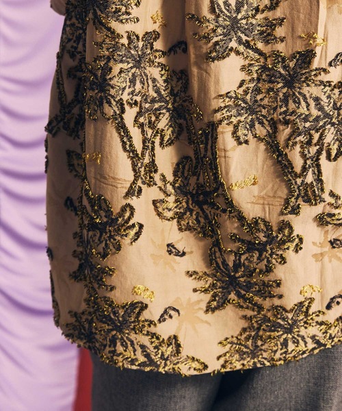 MAISON SPECIAL(メゾンスペシャル)の「《ユニセックスアイテム》アロハカットジャガードプライムオーバーショートスリーブシャツ【MAISON SPECIAL/メゾンスペシャル】■セットアップ対応■(シャツ/ブラウス・メンズ・ベージュ/ブラック/ブルー・0/1/2)」の19枚目の写真