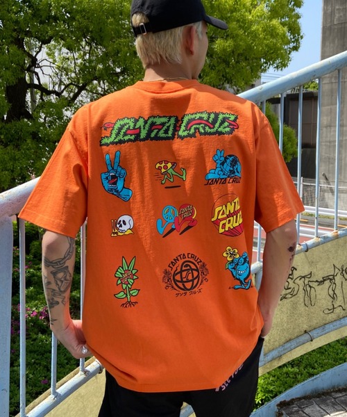 SANTA CRUZ(サンタクルーズ)の「【ムラサキスポーツ別注】SANTACRUZ/サンタクルーズ バックプリントTシャツ アーカイブTee/クルーネック半袖Tシャツ 502232401(Tシャツ/カットソー・メンズ・オレンジ/ブラック/ホワイト・L/XL/M)」の16枚目の写真