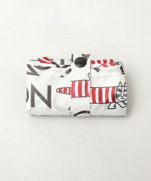 Lisa Larson（リサラーソン）の「エコバッグ付き 撥水加工 リサイクルポリエステル 縦型 ミニショルダーバッグ（ショルダーバッグ・レディース・ブラック・FREE）」の6枚目の写真