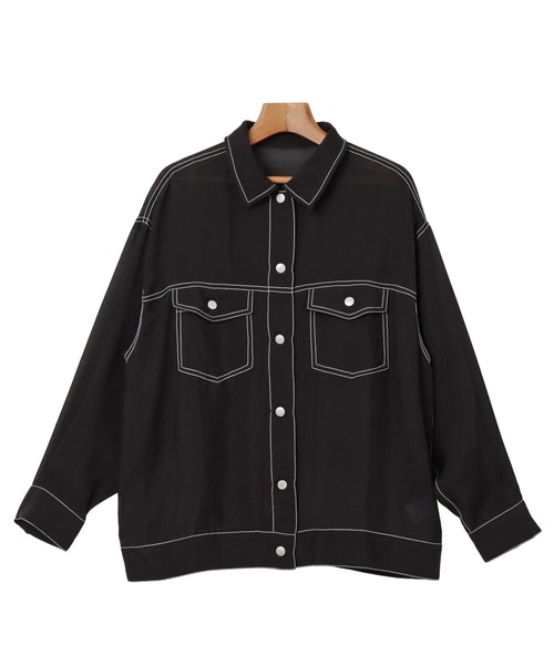 ★SALE picone シアーシャツジャケット black1.jpg