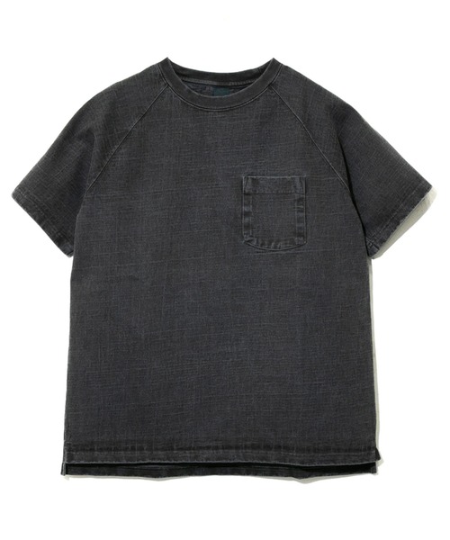 Good On（グッドオン）の「Good On/グッドオン　S/S RAGLAN HEAVY POCKET TEE（Tシャツ/カットソー・メンズ・ダークグリーン/ライトブルー/ブルー系その他/ホワイト/レッド系その他/ブラック/バイオレット/マスタード/ブラウン/ネイビー/ダークオレンジ/イエロー系その他/サーモンピンク/コーラルピンク・X-LARGE/LARGE/MEDIUM/SMALL）」の2枚目の写真